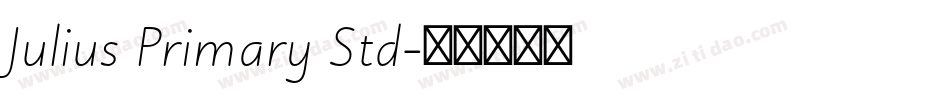 Julius Primary Std字体转换